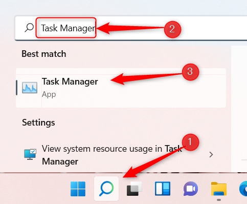 Откройте Диспетчер задач.