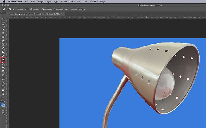 Use Magic Eraser Tool to Erase White Background