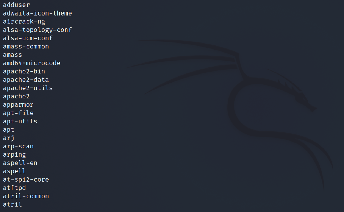 Очистка вывода с помощью awk — только имена пакетов