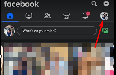Профиль в мобильном приложении Facebook — иконка в правом верхнем углу