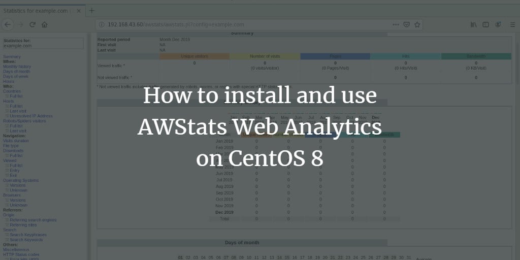 AWStats на CentOS 8 — установка и настройка