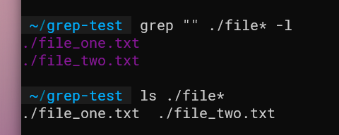 Иллюстрация: пример результата команды grep