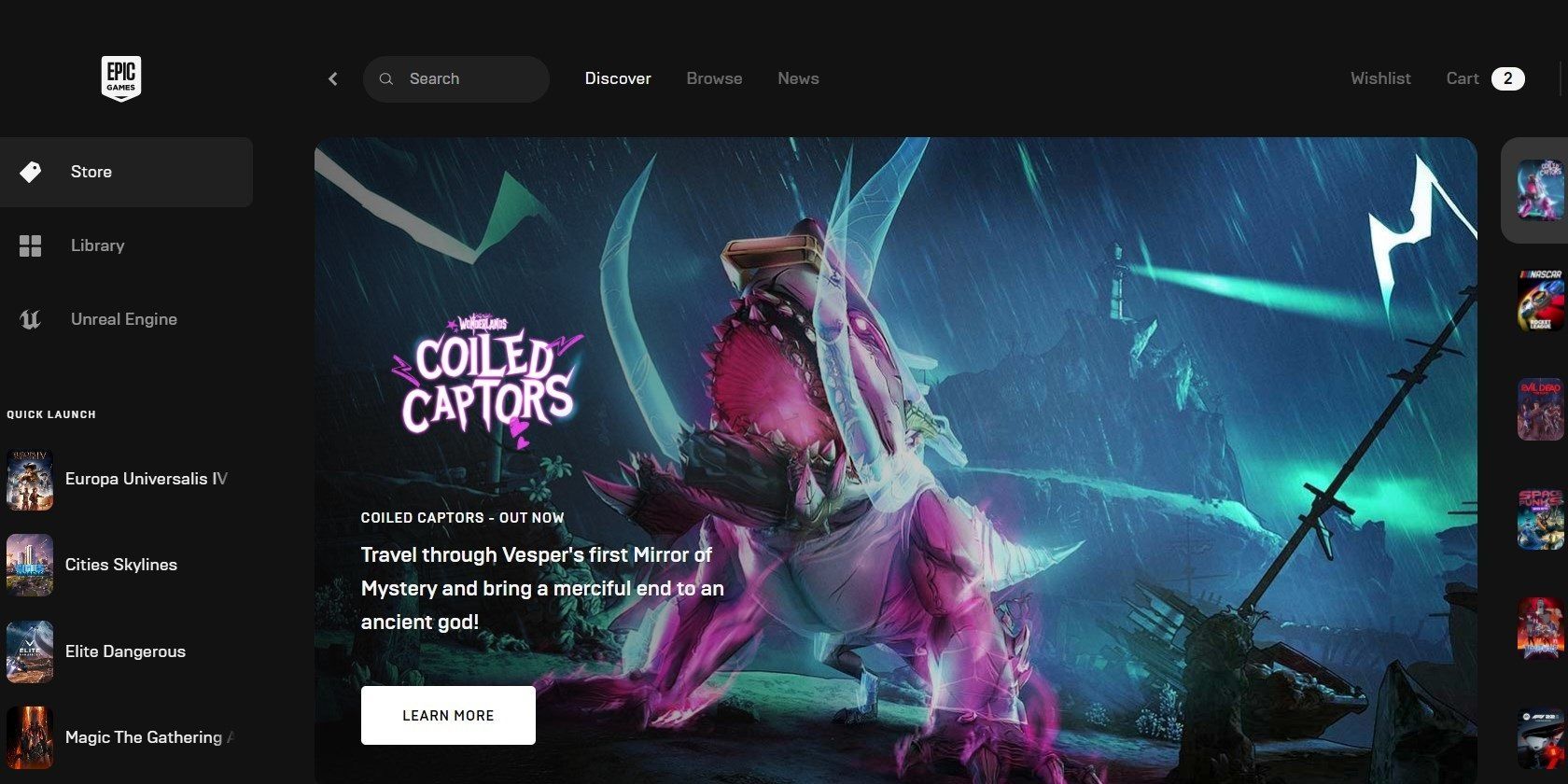 Устранение высокой загрузки CPU Epic Games Launcher