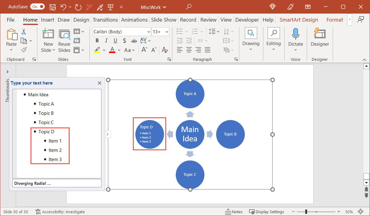 Text Pane indents for a list