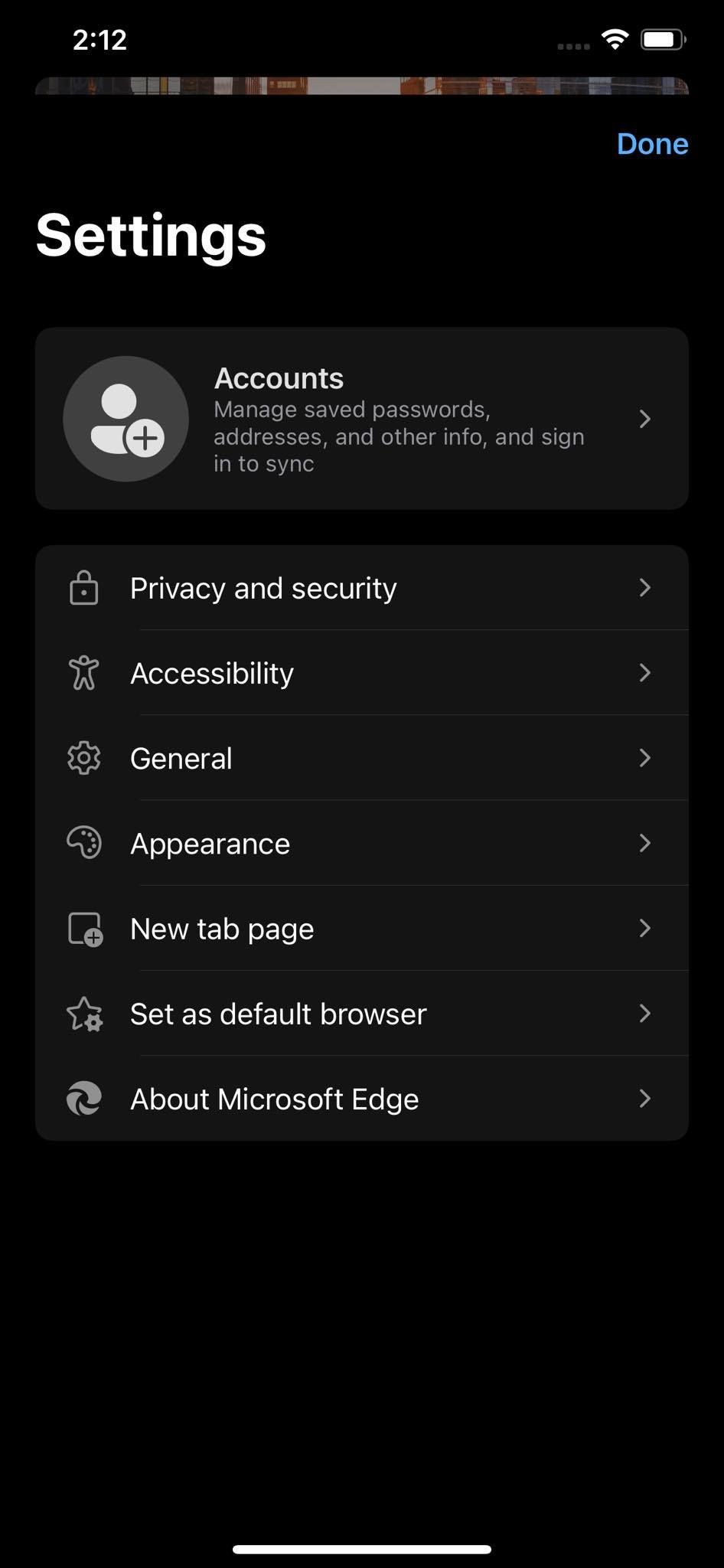 Конфиденциальность и безопасность в Edge на iOS