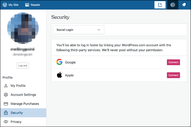 Подключение WordPress.com к входу через Apple ID