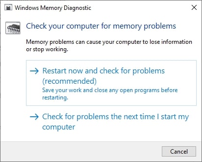 Проверка памяти Windows