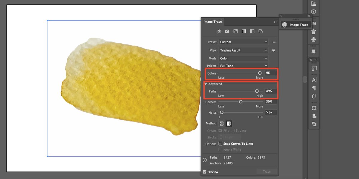 Расширенные настройки трассировки.