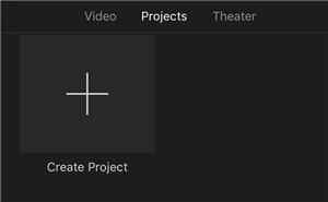 Schermata iMovie con lista progetti