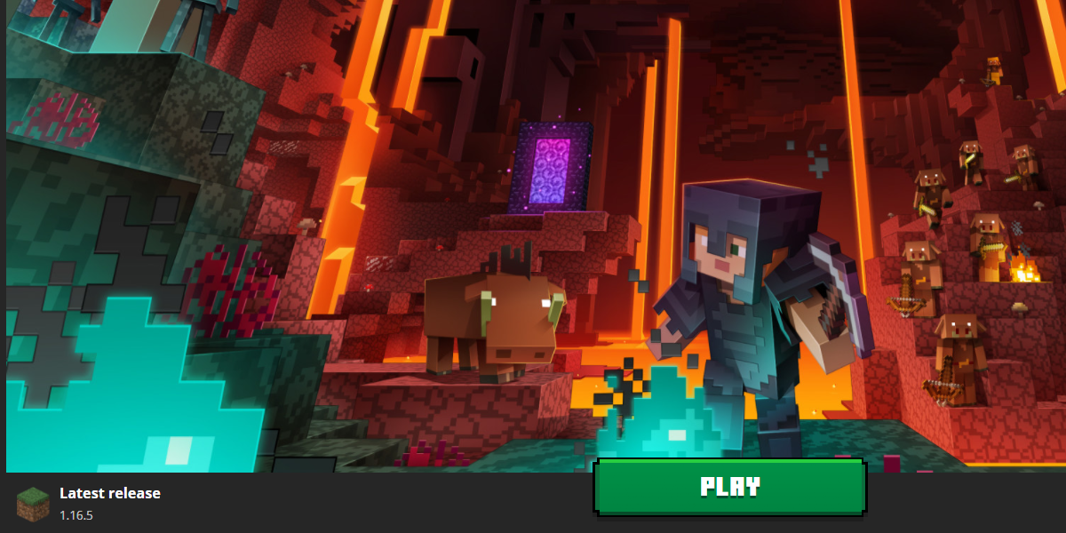 Часть лаунчера Minecraft с показателем номера версии