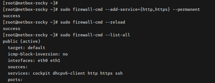 Настройка firewalld