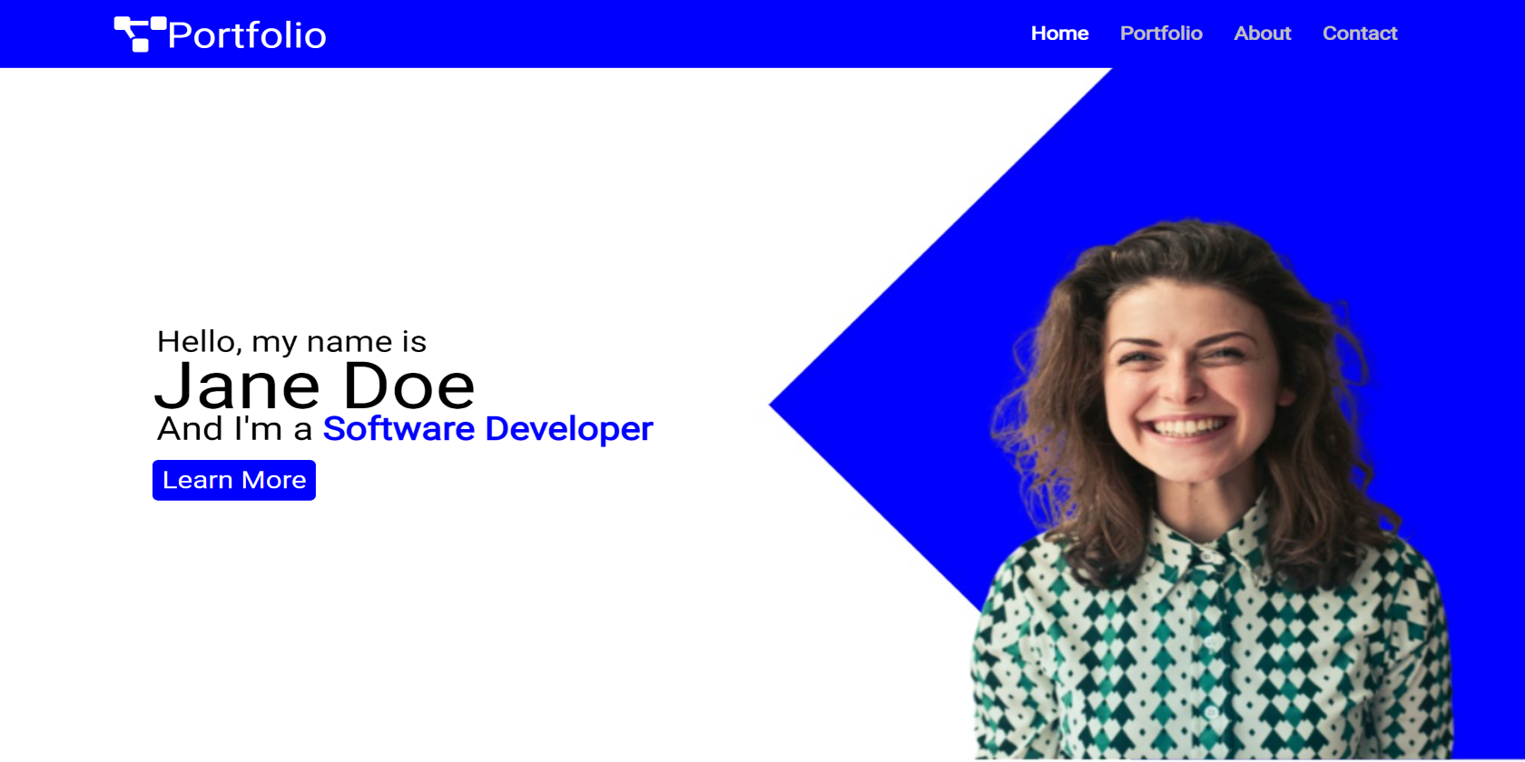 Портфолио разработчика на HTML и CSS