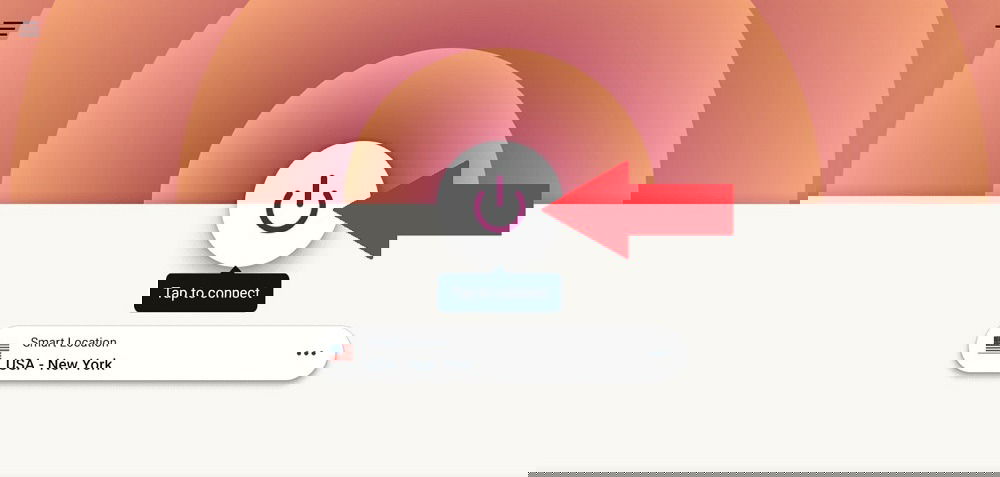 Кнопка включения ExpressVPN