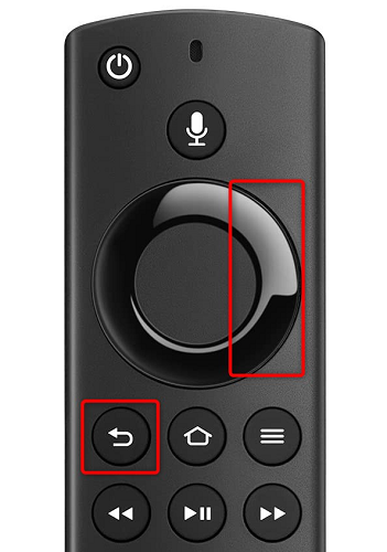 Нажмите одновременно кнопку «Назад» и правую кнопку навигации на пульте.