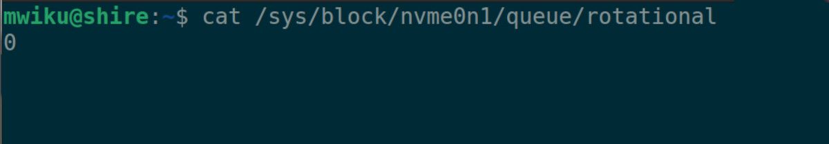 показ типа диска в Linux с помощью cat