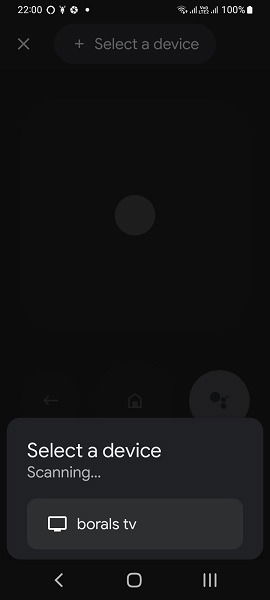 Результат сканирования: найденное устройство