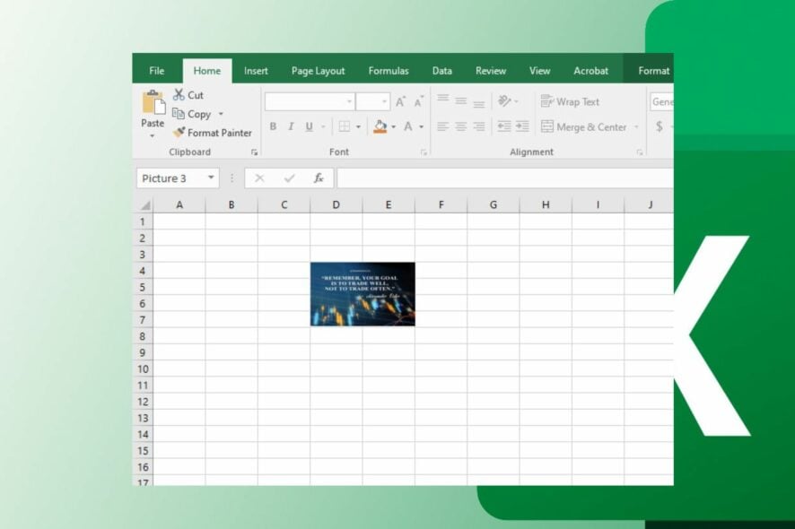 Вставить изображение в ячейку Excel