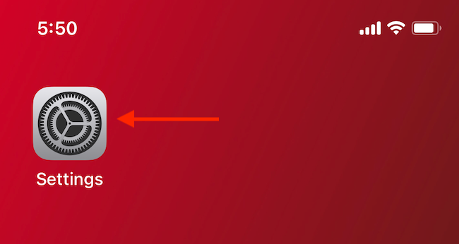 Open Settings App on your iPhone