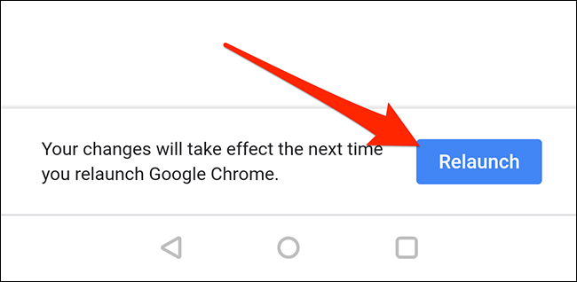 Перезапуск Chrome после изменения флагов
