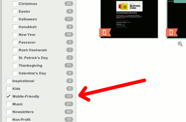 Мобильные темы и тестирование в MailChimp