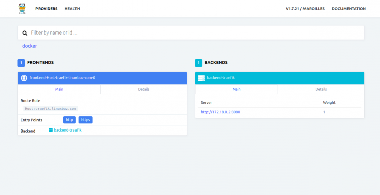 Панель управления Traefik
