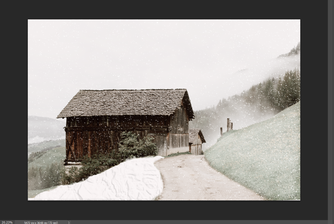 Финальная отделка снежного покрытия