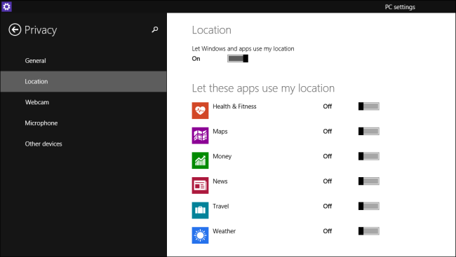 Список новых настроек конфиденциальности в Windows 10