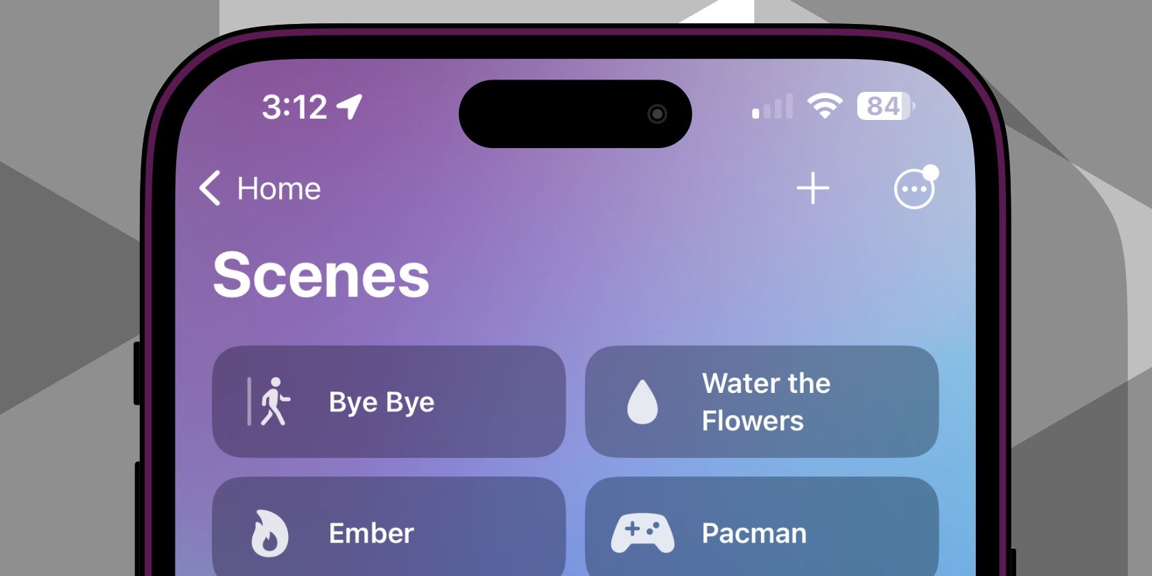 Просмотр сцены в приложении Дом на iPhone