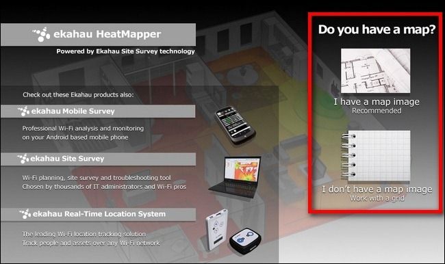 Главное окно HeatMapper с загруженным изображением плана