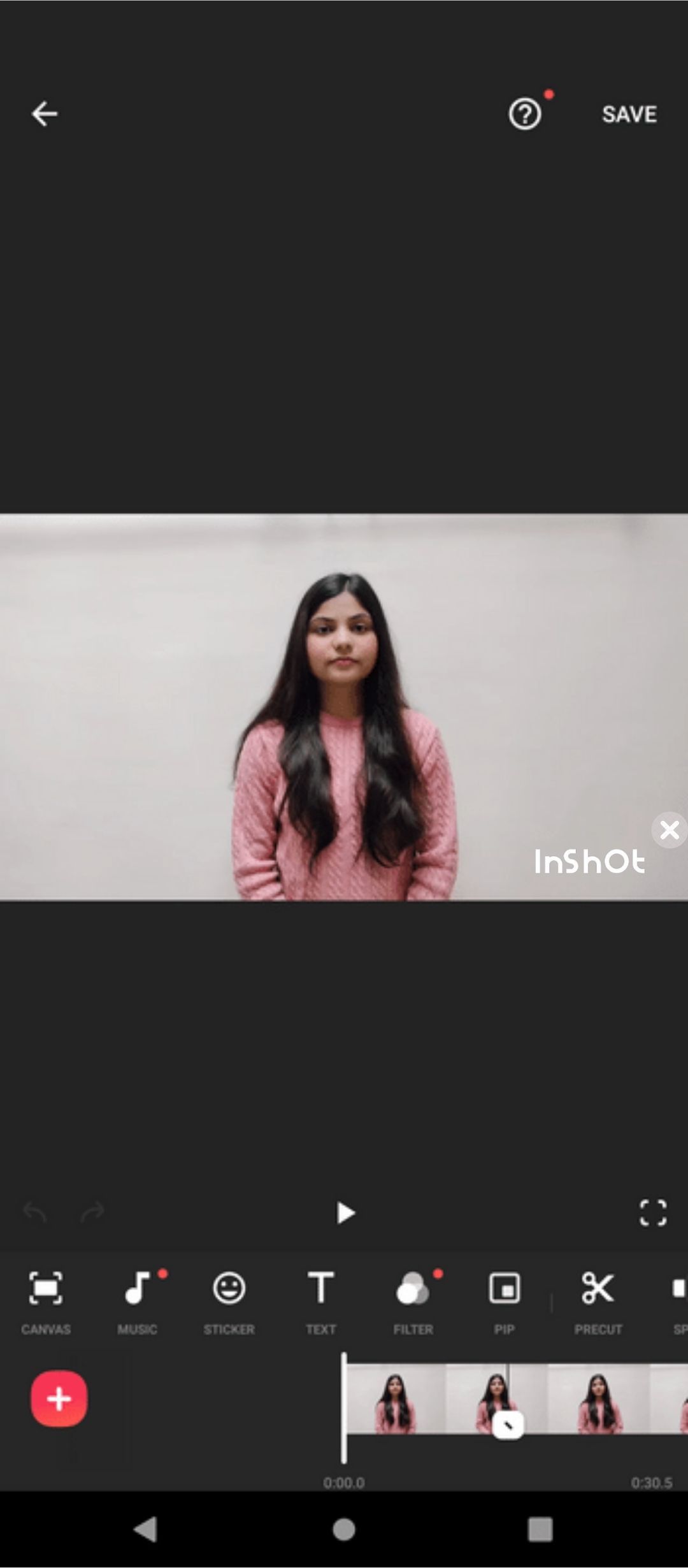 Водяной знак InShot на видео