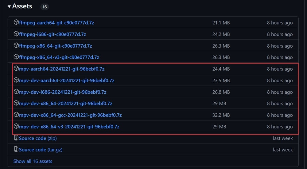 mpv player on github