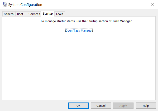 Диспетчер задач — автозагрузка приложений