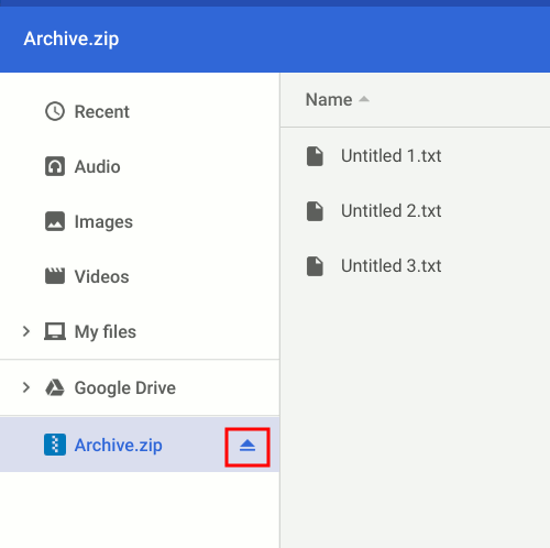 Извлечение ZIP-архива в Chrome OS