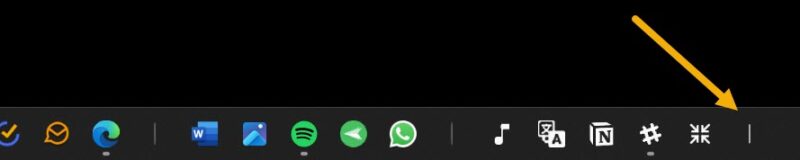 Готовый разделитель на панели задач