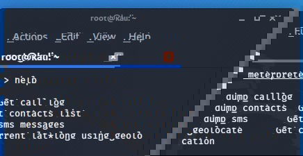 Опции meterpreter для работы с камерой
