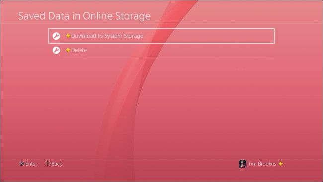 Saved Data in Online PlayStation Plus Storage