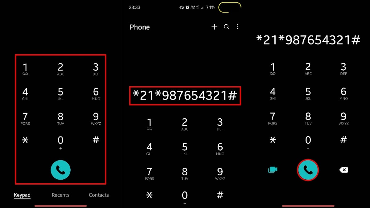 включить переадресацию через коды