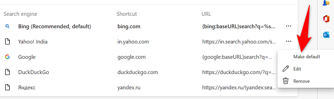 Нажмите три точки и выберите «Использовать по умолчанию».