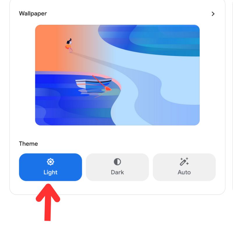светлая тема на Chromebook