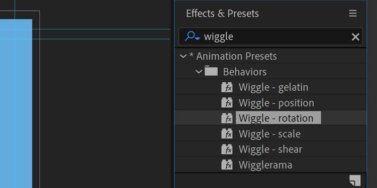 Эффект Wiggle Rotation применён к слою