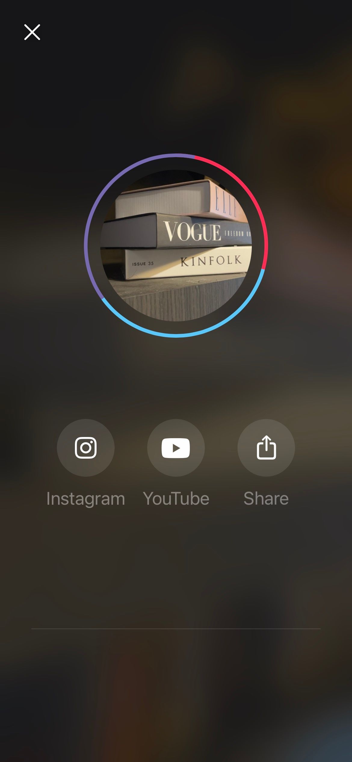 шэр видео из Spark Camera
