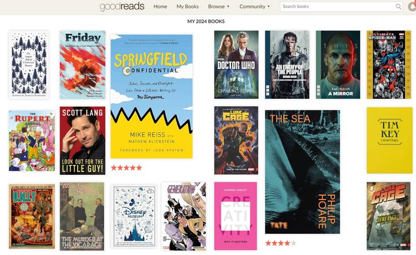 Список прочитанных книг на Goodreads