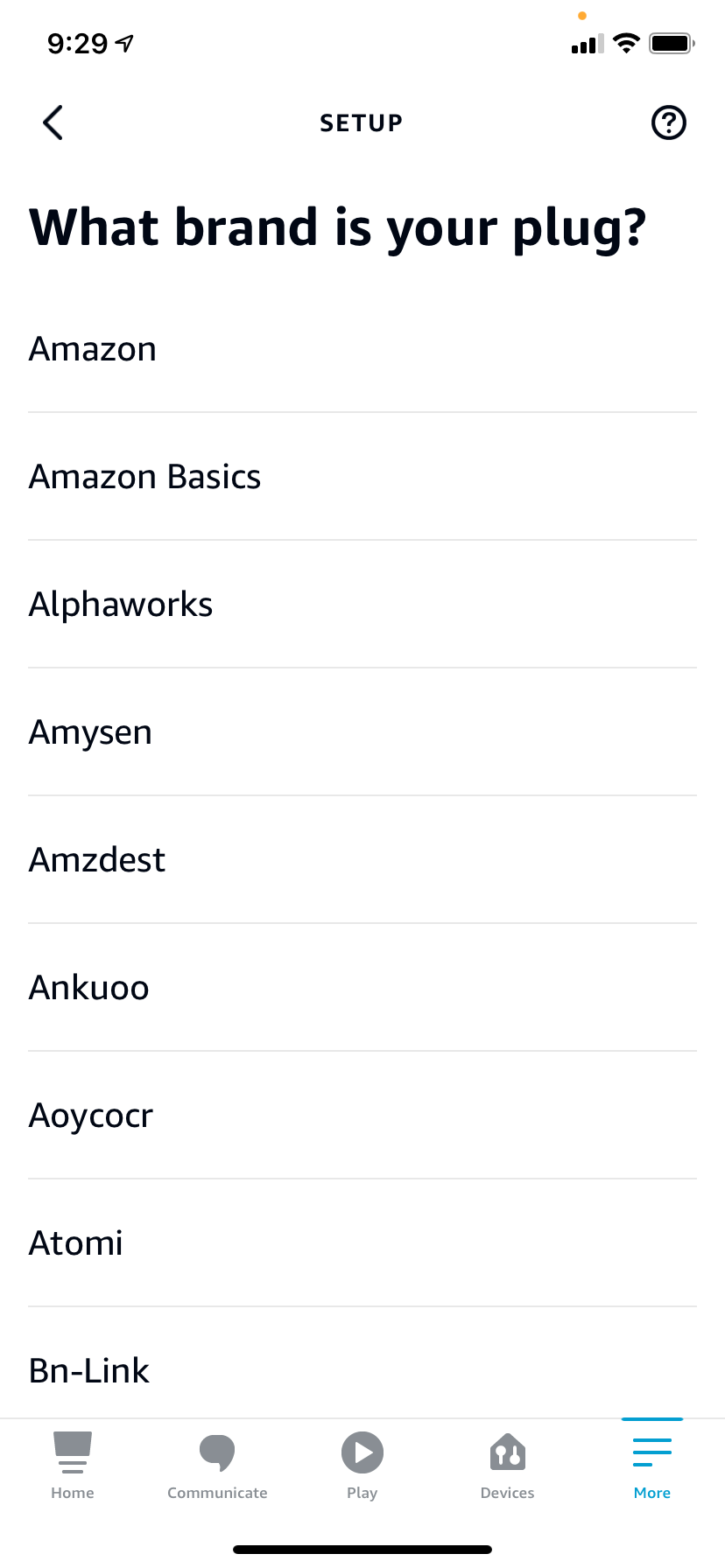 Ссылка розетки в приложении Alexa
