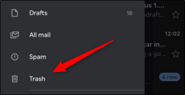 Пункт меню «Корзина» в мобильном приложении