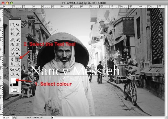 Текстовый водяной знак на фотографии