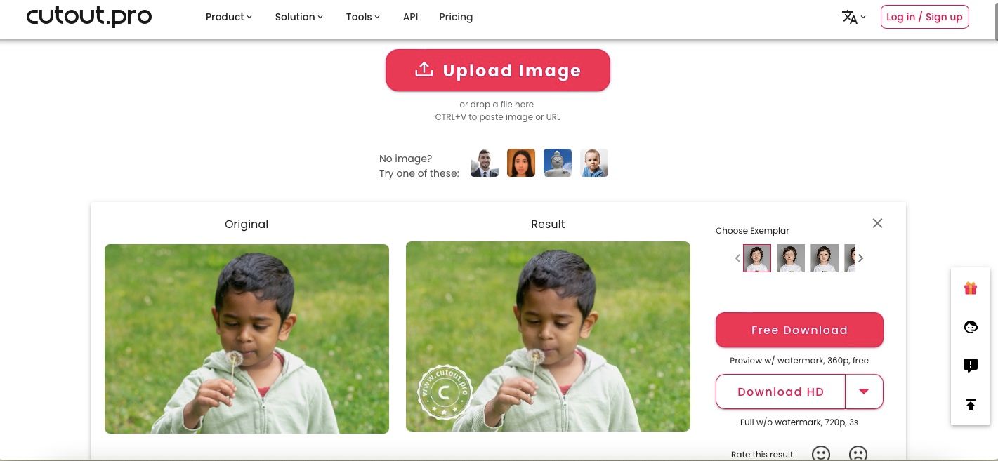 Анимация лиц в Cutout.Pro: пример результата