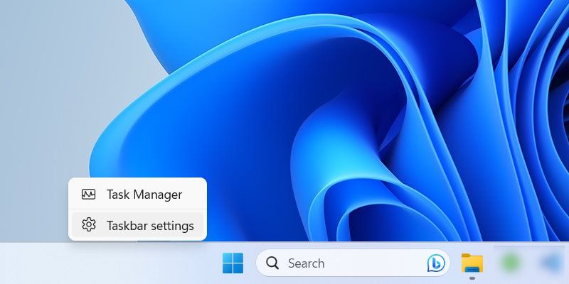 Открытие настроек панели задач через контекстное меню
