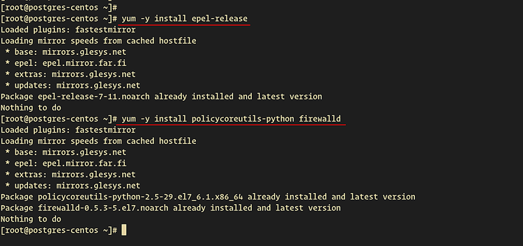 PostgreSQL 11 и pgAdmin4 на CentOS 7