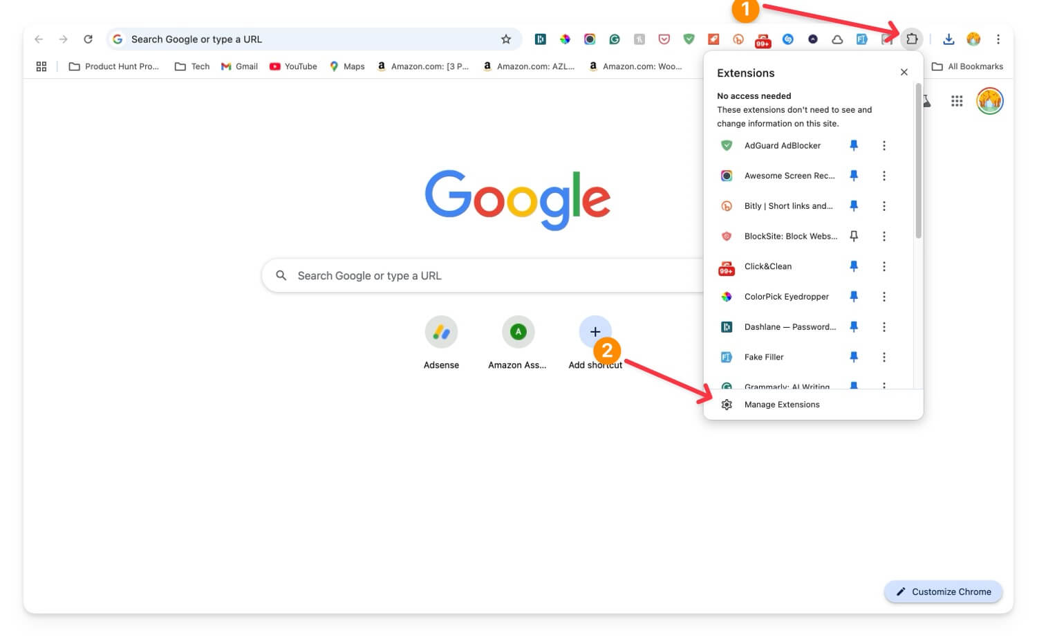 Управление расширениями в Chrome