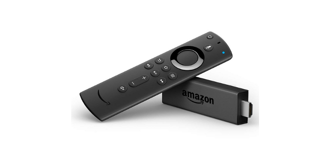 Главный экран Amazon Fire TV Stick с установленными приложениями и плитками